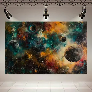 پوستر پارچه ای طرح مخمل کهکشان مدل منظره کیهانی کد AR3058585