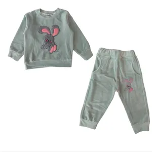 ست سویشرت و شلوار دخترانه مدل خرگوش نرمالو