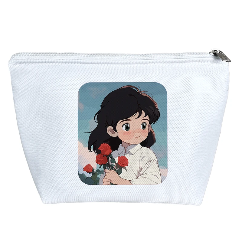 کیف لوازم آرایش دخترانه خندالو مدل دختر بچه و گل کد 8269