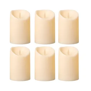 شمع ال ای دی مدل شعله متحرک کد 12 مجموعه 6 عددی