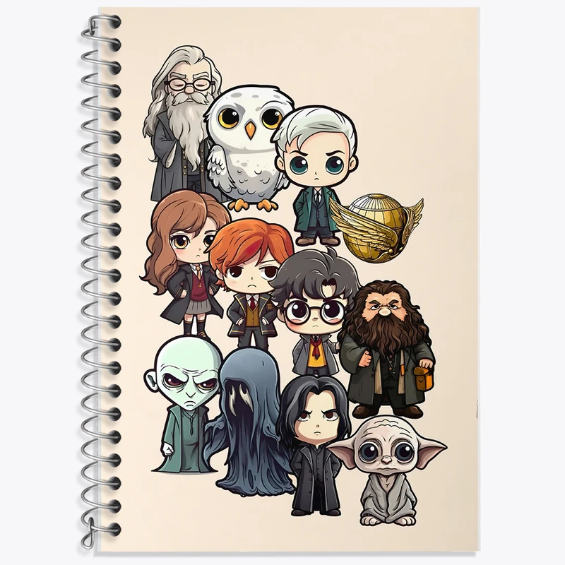 دفتر زبان 50 برگ خندالو مدل دو خط طرح هری پاتر (Harry Potter) کد F5423