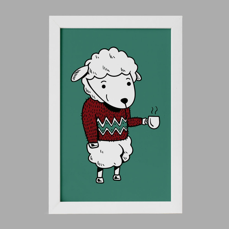 تابلو خندالو مدل گوسفند بامزه کد 29356