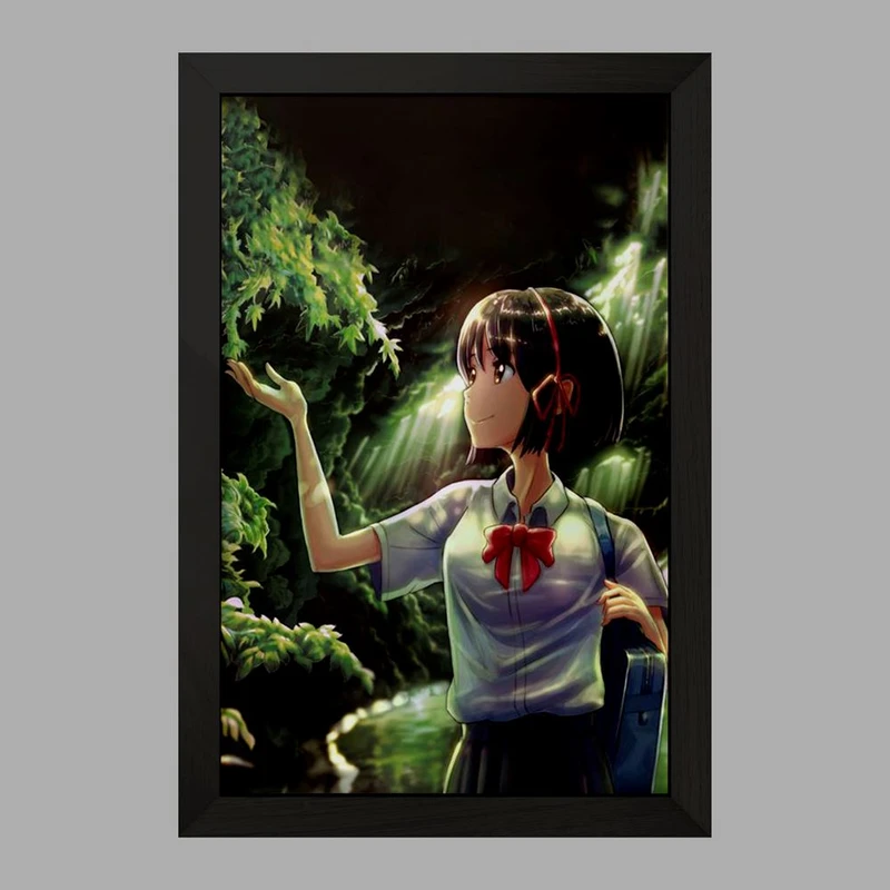 تابلو خندالو مدل میتسویا میامیزو انیمه یورنیم Your Name  کد 16278