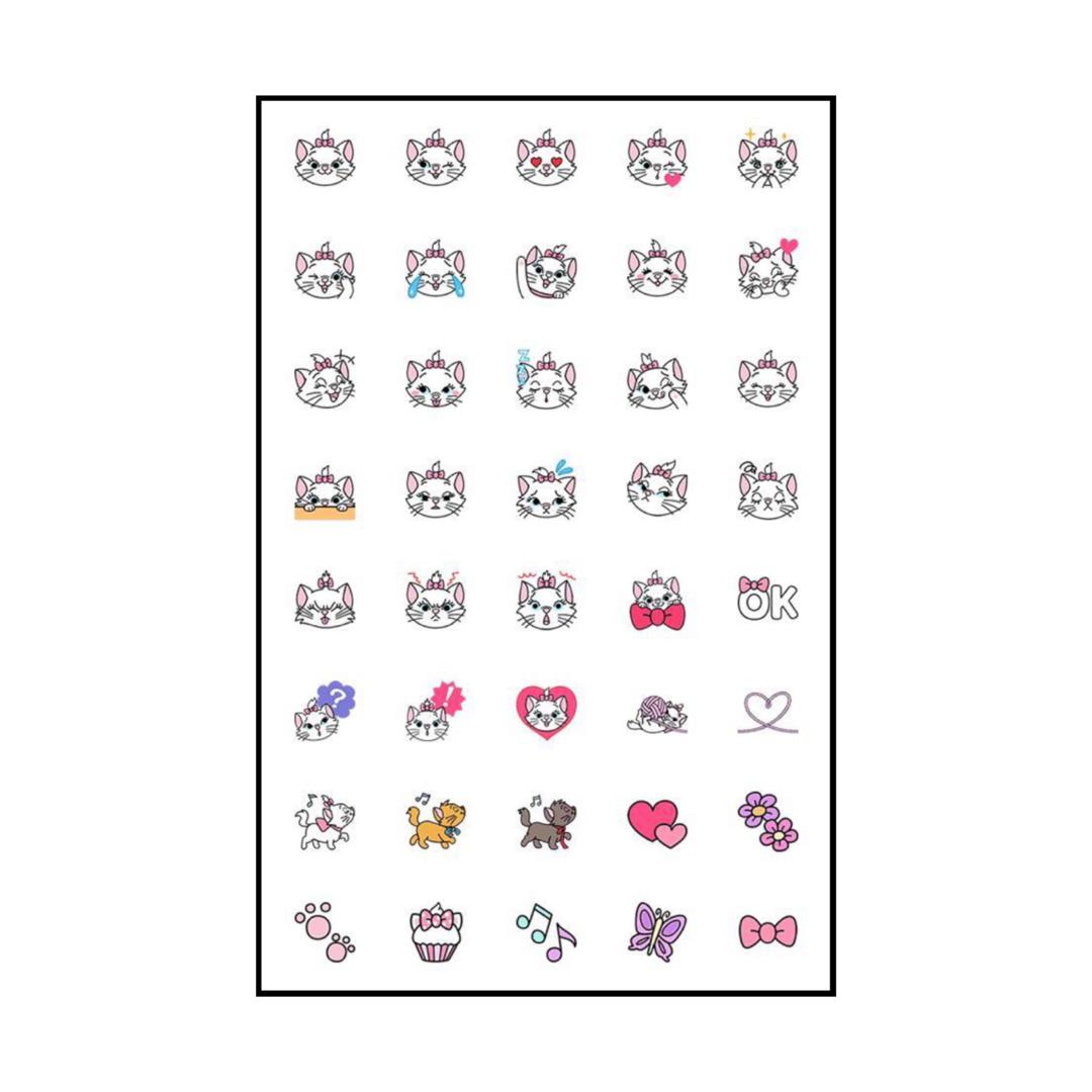 برچسب طرح گربه مدل kitty کد 02