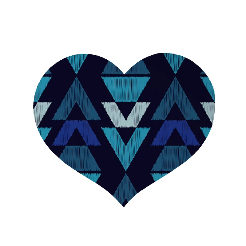 پادری مدل قلب طرح مثلث کد 5733 سایز 90x90 سانتی متر 