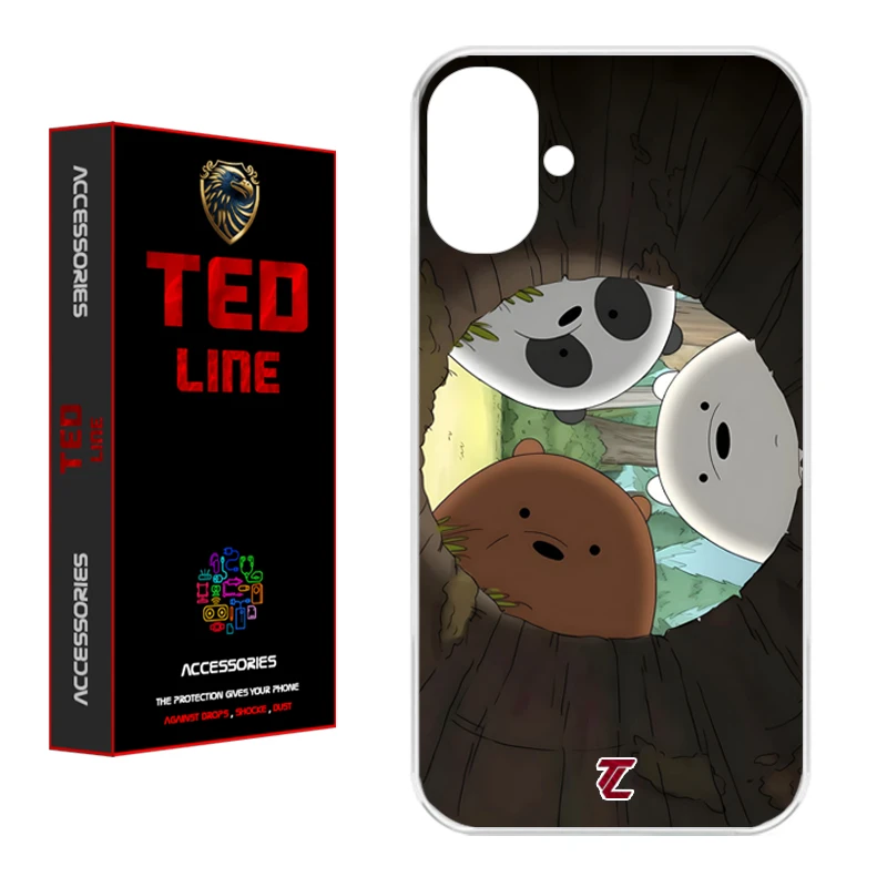 کاور تد لاین طرح خرسی کد 1101 مناسب برای گوشی موبایل اپل Iphone 16