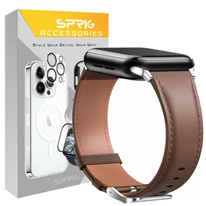 بند اسپریگ مدل Leather GIN مناسب برای اپل واچ Series SE 2022 Aluminum Case 44mm / SE 2021 Aluminum Case 44mm / Series 5 44mm / Series 6 44mm / SE 44mm