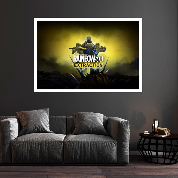 تابلو بکلیت طرح بازی Tom Clancys Rainbow Six Extractionمدل قاب شاسی W-s8896