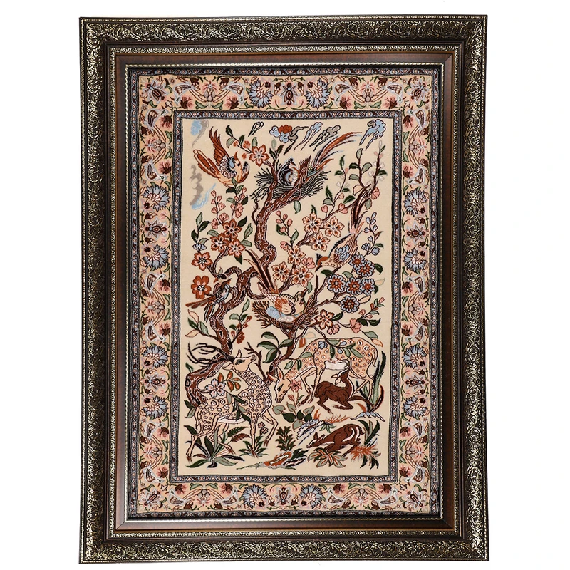 تابلو فرش دستباف مدل شکارگاه کد 1408200