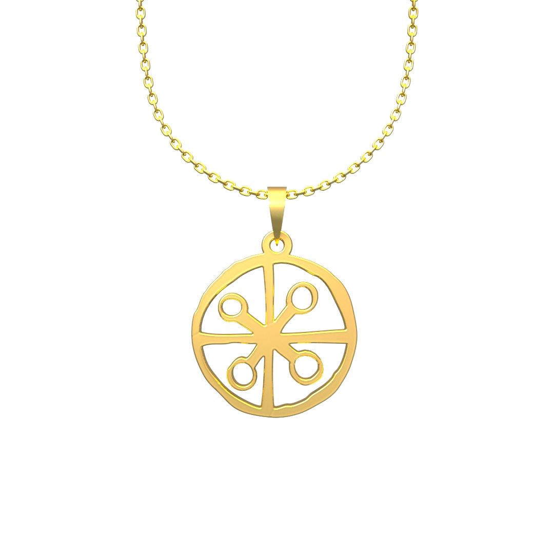 گردنبند طلا 18 عیار زنانه مدوپد مدل هندسی کد D3-1-1151 - - 5