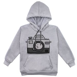 هودی پسرانه مدل دوربین عکاسی F70 رنگ طوسی