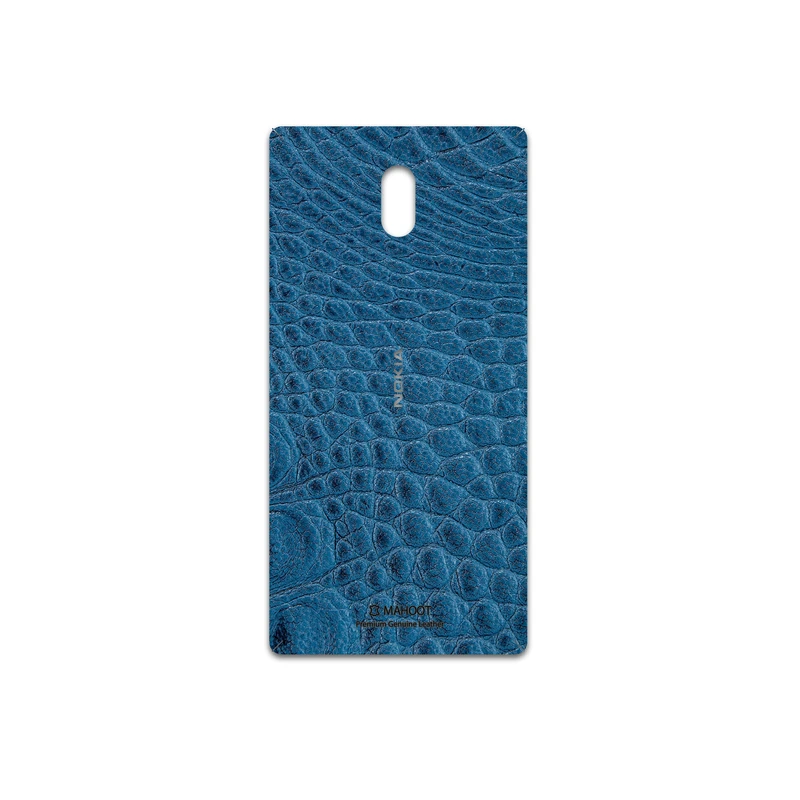 برچسب پوششی ماهوت مدل Blue-Crocodile-Leather مناسب برای گوشی موبایل نوکیا 3