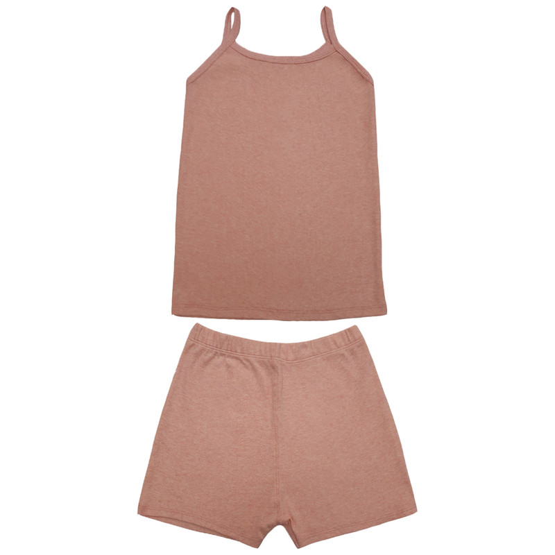 ست تاپ و شلوارک زنانه مدل کبریتی کد G