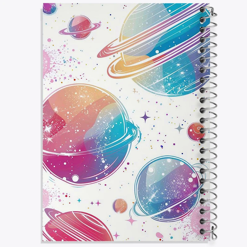 دفتر ژورنال نویسی 50 برگ خندالو مدل نقطه ای طرح کهکشان کد N2415