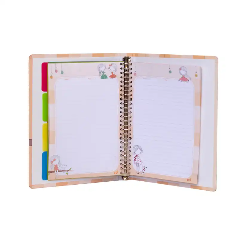 دفتر کلاسوری کاما طرح دختر مدل طرح دار