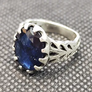 انگشتر نقره مردانه مدل سنگ یاقوت کد 525