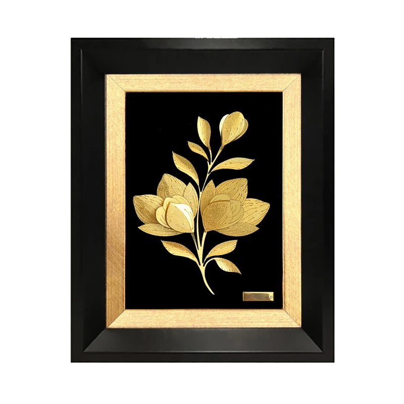  تابلو طلا کوب مارک گلد طرح گل مهگل کد TF160