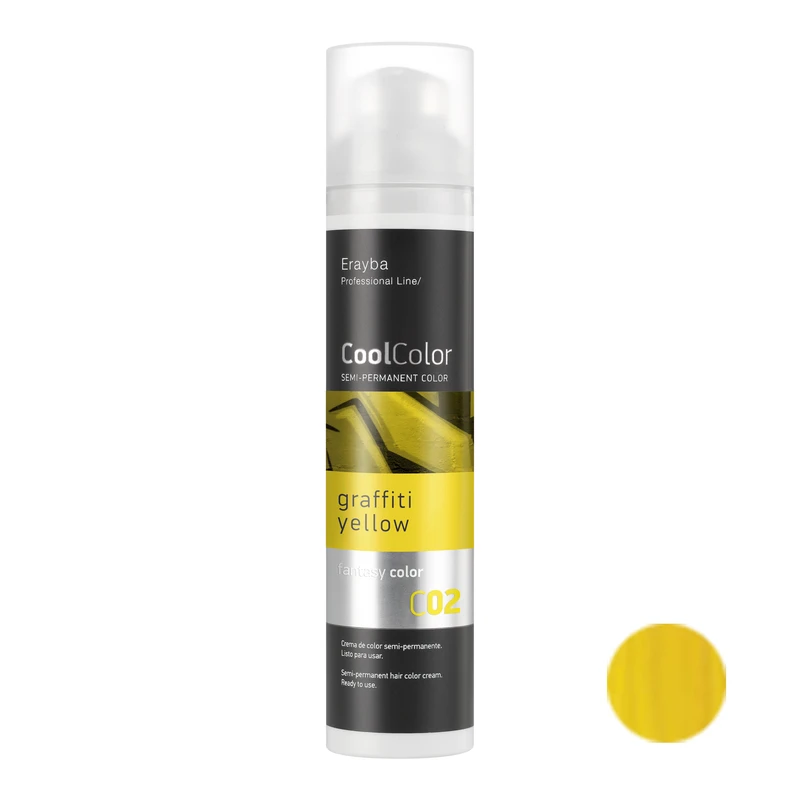 کرم رنگ مو ارایبا شماره c02 حجم 100 میلی لیتر رنگ زرد گرافیتی