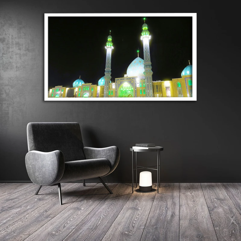 تابلو نوری بکلیت طرح مسجد جمکران مدل لایت باکسی کد W45