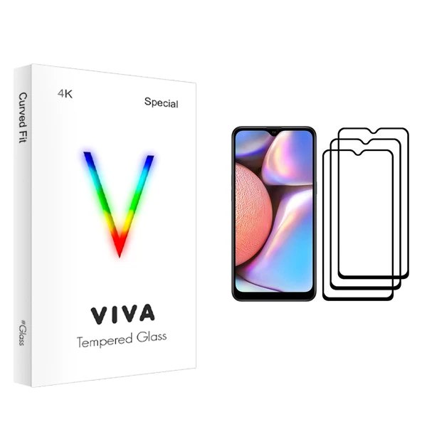محافظ صفحه نمایش ویوا مدل 4K مناسب برای گوشی موبایل سامسونگ Galaxy A10s بسته سه عددی