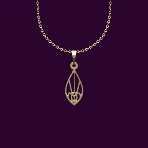 گردنبند طلا 18 عیار زنانه مدوپد مدل هندسی کد NN2-1-1241