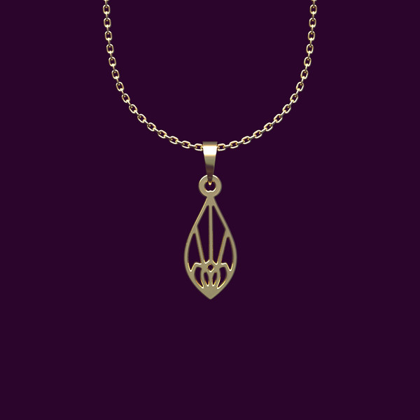 گردنبند طلا 18 عیار زنانه مدوپد مدل هندسی کد NN2-1-1241