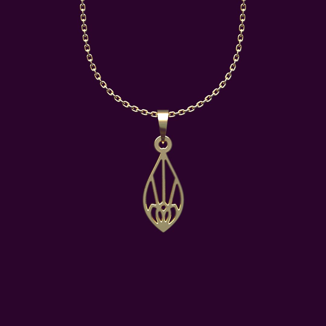 گردنبند طلا 18 عیار زنانه مدوپد مدل هندسی کد NN2-1-1241 - - 1