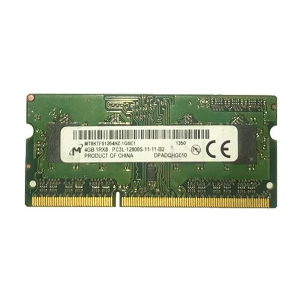 رم لپ تاپ DDR3L تک کاناله 1600 مگاهرتز میکرون مدل MT8K ظرفیت 4 گیگابایت رم لپ تاپ DDR3L تک کاناله 1600 مگاهرتز میکرون مدل MT8K ظرفیت 4 گیگابایت