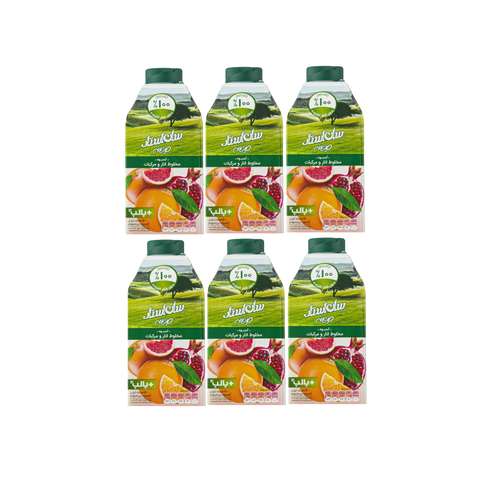 آبمیوه مخلوط انار و مرکبات سان استار - 500 میلی لیتر بسته 6 عددی