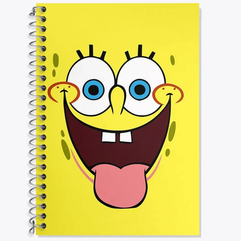 دفتر زبان 50 برگ خندالو مدل سه خط طرح باب اسفنجی و پاتریک کد 1317