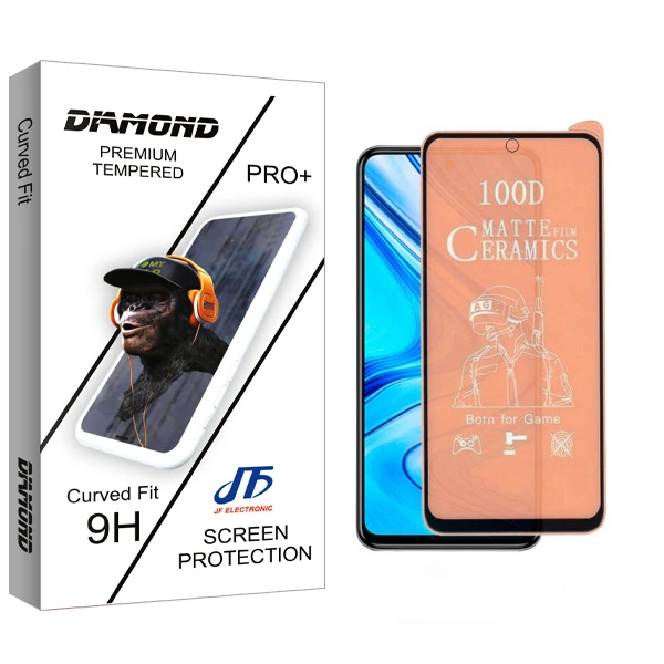 محافظ صفحه نمایش سرامیکی  جی اف مدل Diamond glass مناسب گوشی موبایل شیائومی Redmi Note 9S / Note 9 Pro