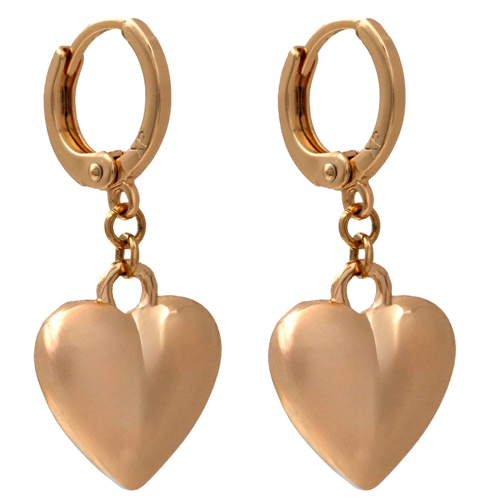 گوشواره زنانه ژوپینگ مدل قلبی کد TE-209 -  - 1