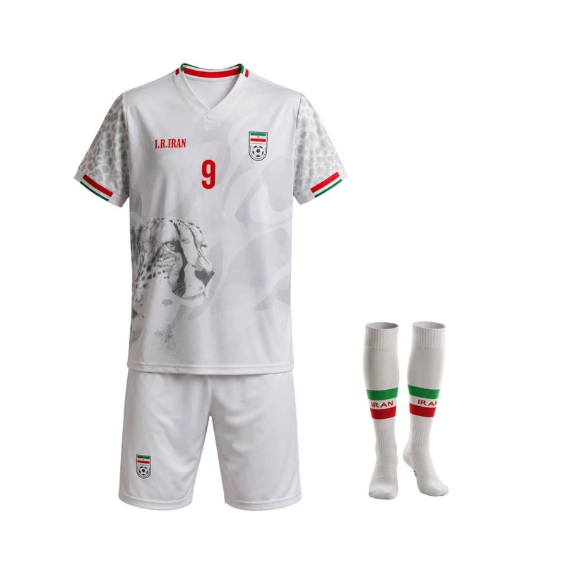 ست 3 تکه لباس ورزشی پسرانه مدل تیم ملی ایران طرح جام جهانی طارمی 2026