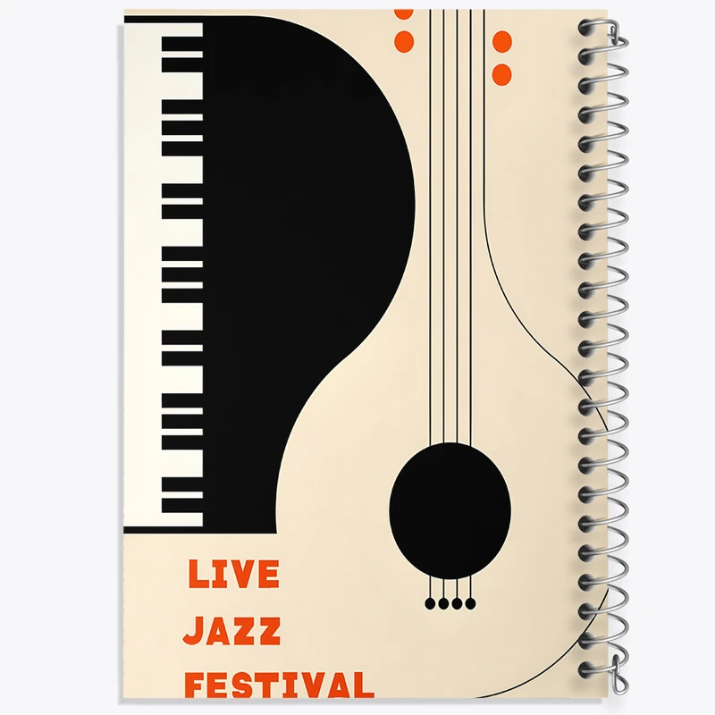 دفتر لیست خرید 50 برگ خندالو طرح موسیقی کد F7442