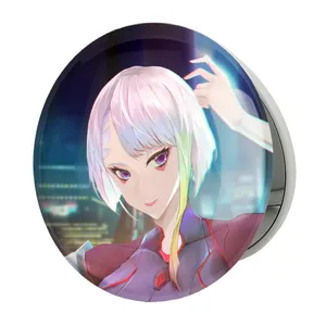 آینه جیبی خندالو طرح لوسی انیمه سایبرپانک مدل تاشو کد 23970 