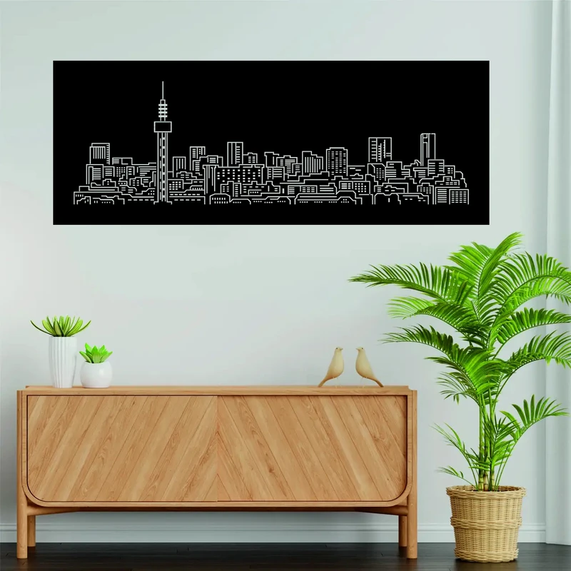 استیکر مدل چوبی منظره خطی تهران کد T503