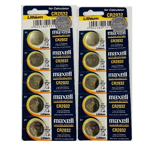 باتری سکه ای مکسل مدل CR2032 بسته ۱۰ عددی