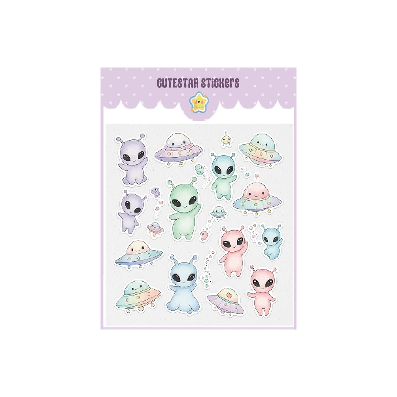 برچسب کیوت استار مدل اسکرپ بوک طرح آدم فضایی