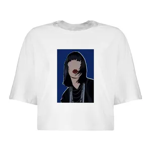 کراپ‌تاپ آستین کوتاه زنانه مدل بلک پینک کد L96 S