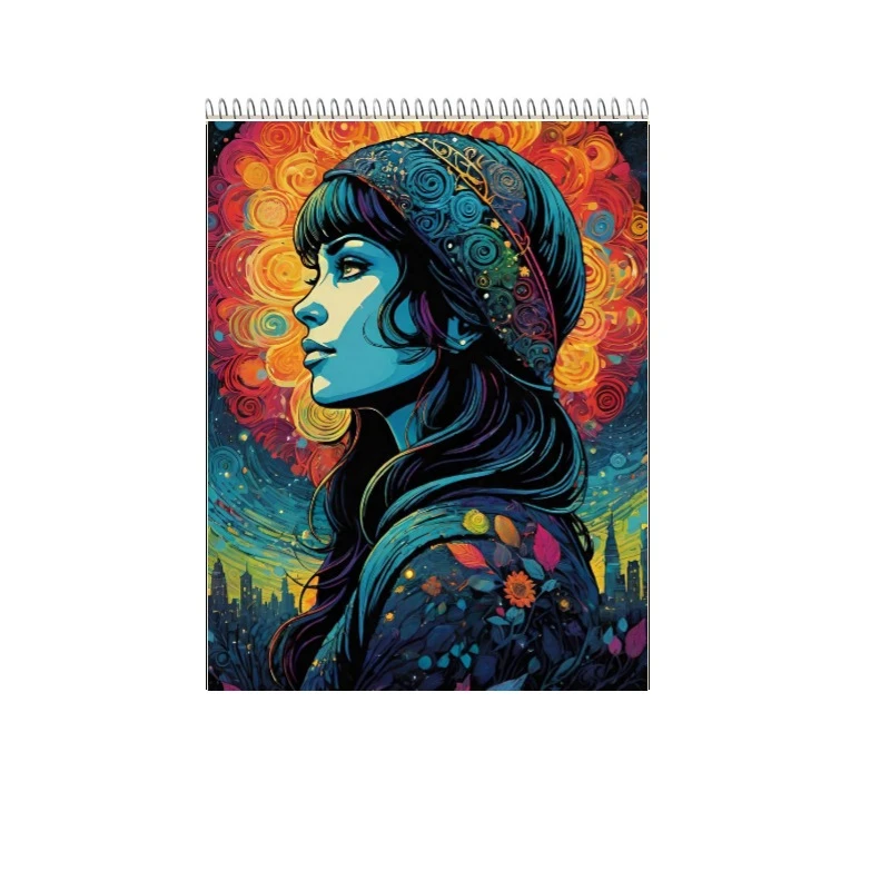 دفتر شطرنجی 100 برگ طرح Girl کد 3