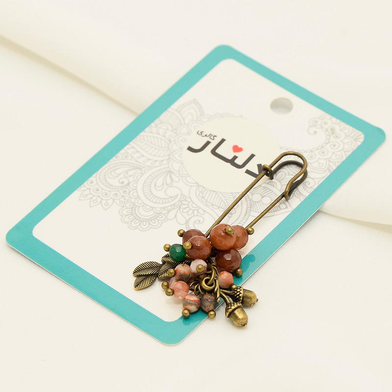 سنجاق سینه زنانه دلنار گالری مدل بلوط 1