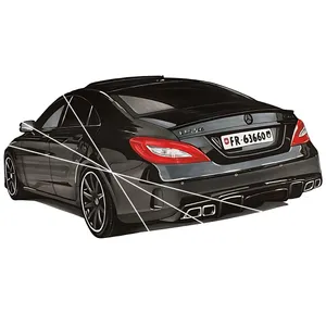 استیکر لپتاپ مدل ماشین بنز سی  کد 500