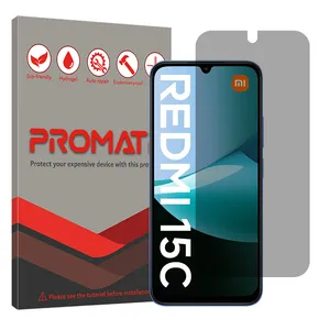 Promate Resistant model privacy screen protector suitable for Xiaomi Redmi 15C Mobile phone 