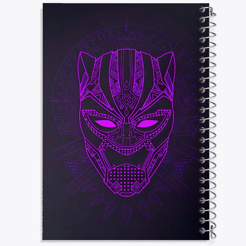 دفتر مشق 100 برگ خندالو طرح پلنگ سیاه (Black Panther) کد F7455