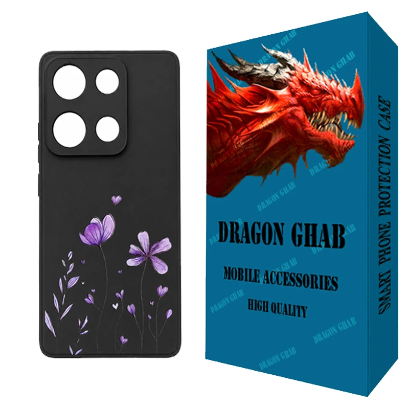 کاور دراگون قاب مدل CHPD طرح Black کد 001 مناسب برای گوشی موبایل شیائومی Redmi Note 13 Pro 4G