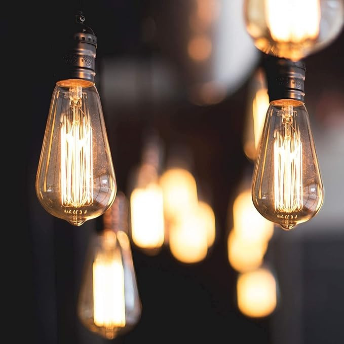 لامپ ادیسونی 40 وات مدل ST64 Vertical پایه E27 بسته 6 عددی