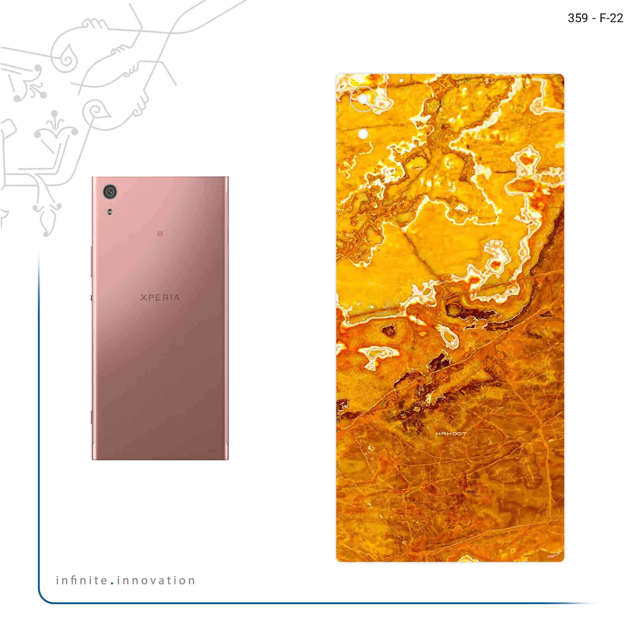 برچسب پوششی ماهوت مدل Gold Marble مناسب برای گوشی موبایل سونی Xperia XA1 Ultra