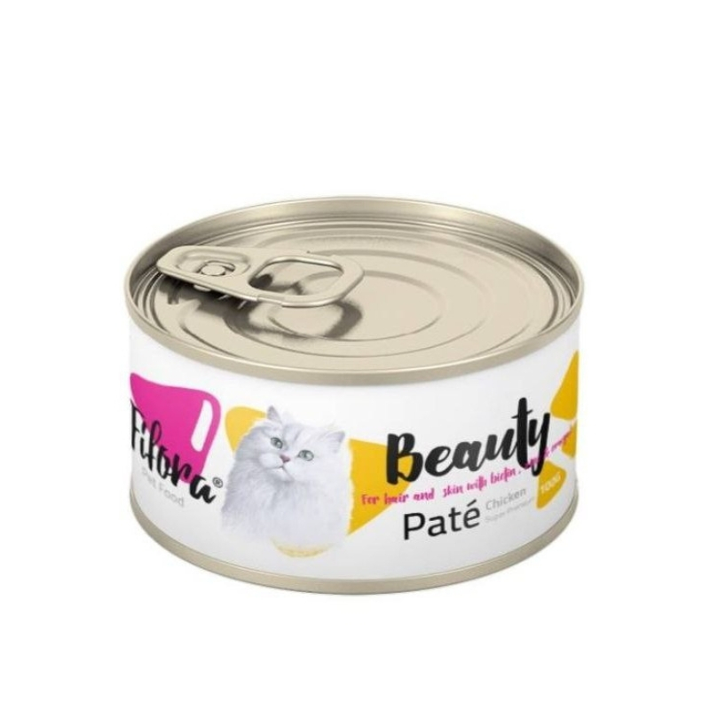 کنسرو غذای گربه بالغ فیفورا مدل Beauty Hair & Skin طعم مرغ وزن 100 گرم