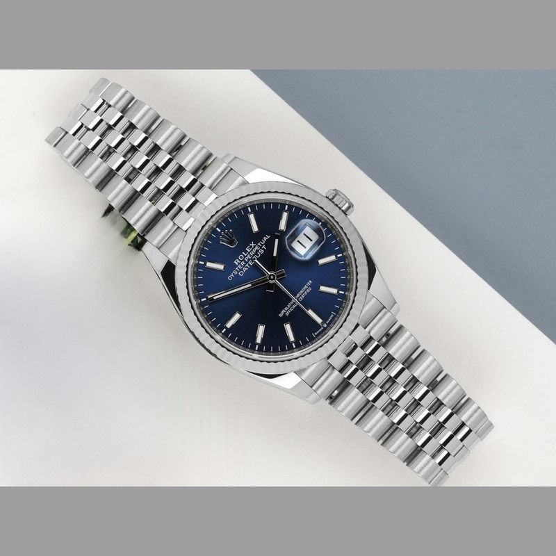 ساعت مچی عقربه‌ای مردانه  مدل دیت جاست قفل مخفی بند استیل