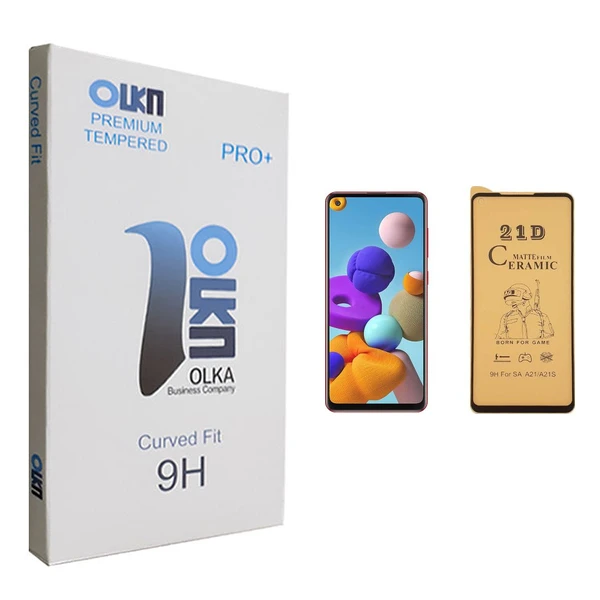 محافظ صفحه نمایش سرامیکی الکا مدل +PRO مناسب برای گوشی موبایل سامسونگ Galaxy A21s